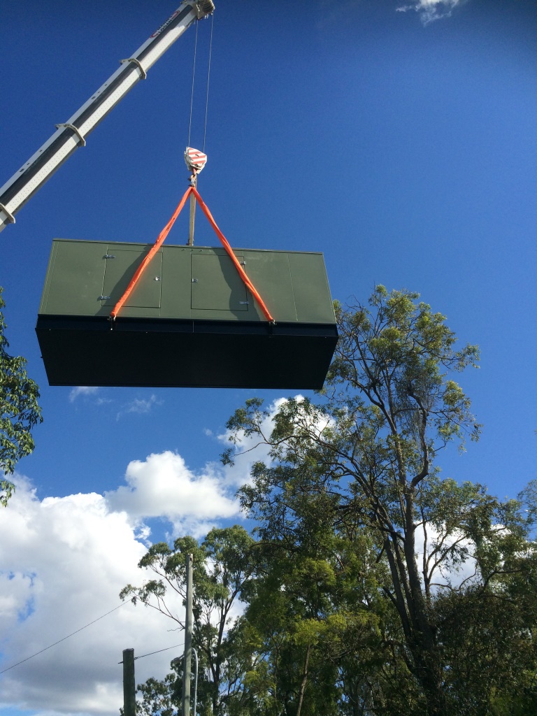 500Kva Generator being craned into position