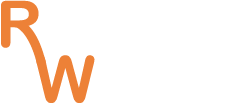 Logo of Ryan Wilks in orange and white font
