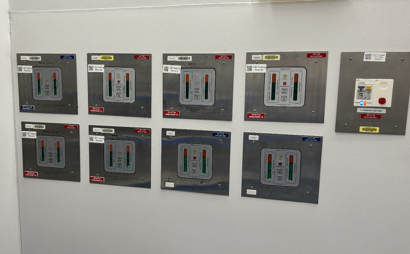 Relocated and additional Line Isolation Monitors As per AS/NZS 3003:2108